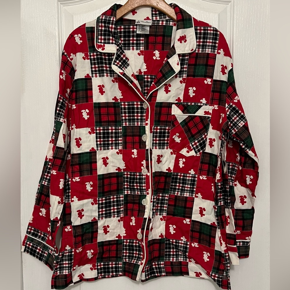 Disney Plaid Button-Up Shirt, Size Large
